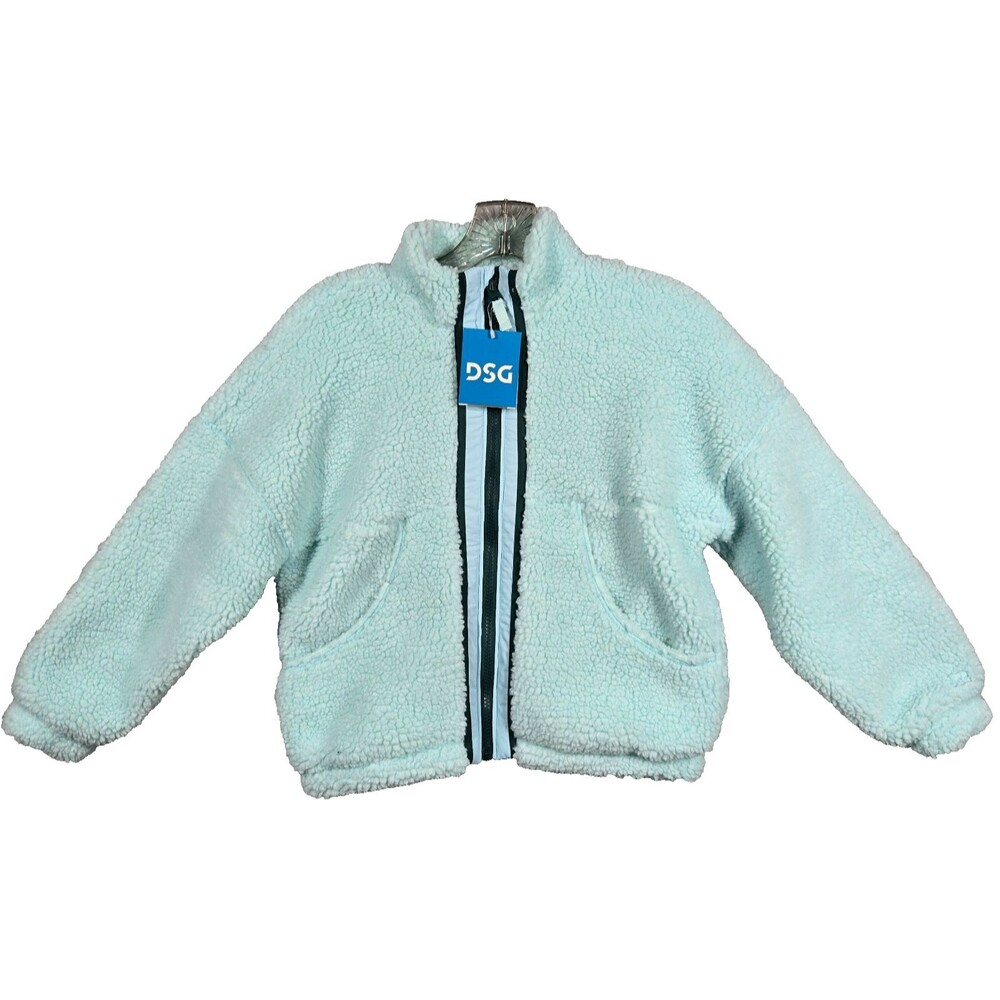 DSG Girls' Cozy Fleece blue Full Zip Jacket NWT Size Medium (10-12)